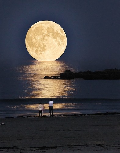 Photo:  Full Moon Ocean, Greece 
